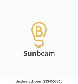 Letter BS, SB monogram light bulb shape modern logo design vector icon illustration