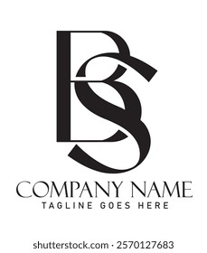 Letter BS or SB vector logo design for luxury, fashion, jewelry, boutique, and startup