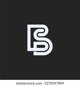 Buchstaben BS silbernes Logo Monogramm
