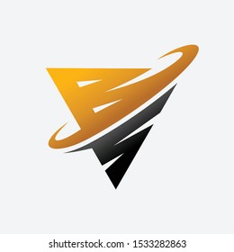 Letter BS Triangle Fitness logo