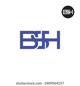 Diseño de logotipo de monograma BSH