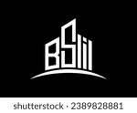 Letter BSI building vector monogram logo design template. Building Shape BSI logo.