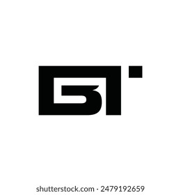 Letter BT Geometric Simple Modern Business Creative Design Vorlage