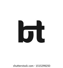 Letter BT Linked Logo Design Inspiration in Black Colored