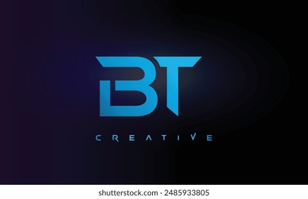 Letter BT logo design creative custom clean two alphabet logo
