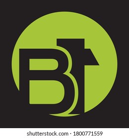Letter BT logo icon flat and vector design template