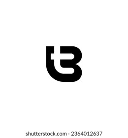 letter BT logo vector image