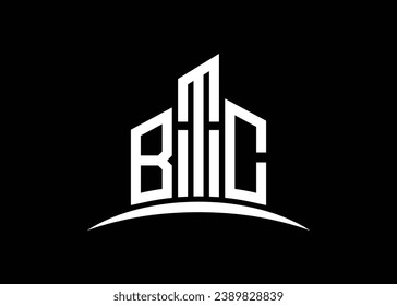 Letter BTC building vector monogram logo design template. Building Shape BTC logo.