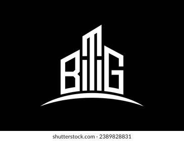 Letter BTG building vector monogram logo design template. Building Shape BTG logo.