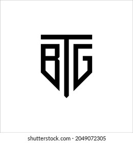 letter BTG modern logo in black color