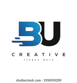 Elemento de diseño de logotipo BU de velocidad rápida y comercio electrónico