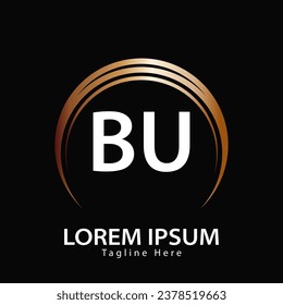 letter BU logo. B U. BU logo design vector illustration for creative company, business, industry