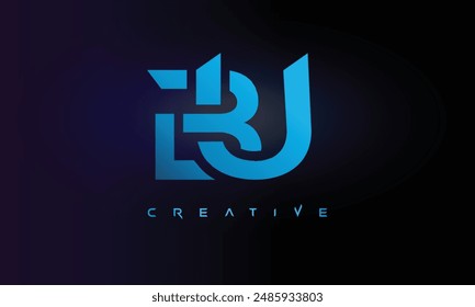 Letra BU logo diseño creativo personalizado limpio dos alfabeto logo
