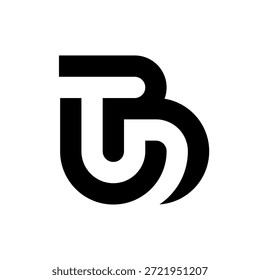 Letra BU o logotipo de monograma creativo UB