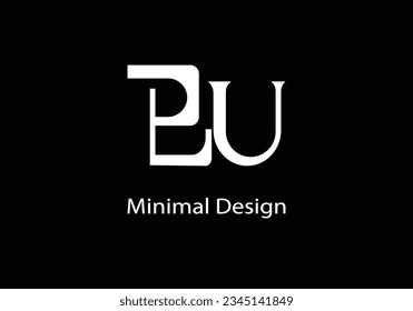 Letter BU vector logo design, symbol icon, Monogram Logo Design, 