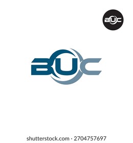 Letra BUC Iniciales de diseño de logotipo