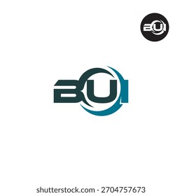 Letter BUI Logo Design Initials
