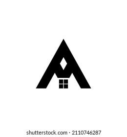 letter a building logo design