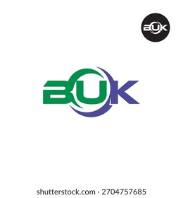 Letter BUK Logo Design Initials