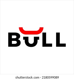 Letter bull logo design vector