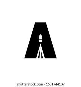 letter A bullet logo vector template