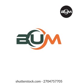 Letra BUM Logo Design Iniciais