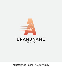 Letter A with Burger Logo
