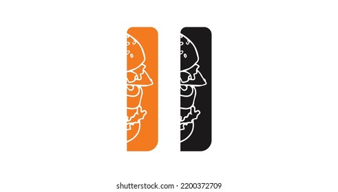 Plantilla de símbolo del icono del vector del logotipo de la hamburguesa. Vector con logotipo de hamburguesa. Logotipo