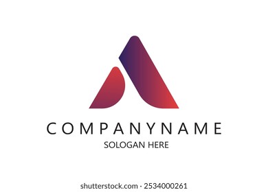 A letter business company logo vector