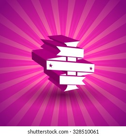 i letter business logo design template abstract vector elements for corporate identity emblem label or icon on bright shiny pink background color colour rose white abstraction unusual sign business im