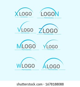 Letter business logo set vector design