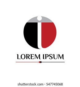 I letter business vector logo template