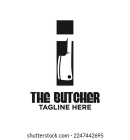 Letter I Butcher Logo Design Template Inspiration, Vector Illustration.