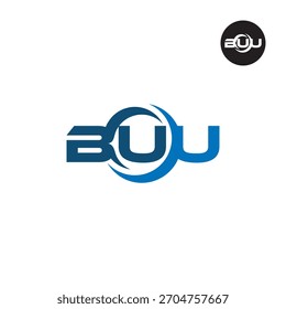 Letra BUU Iniciales de diseño de logotipo