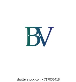 letter BV element logo design
