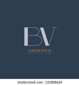 letter Bv linked logo design for company identity.