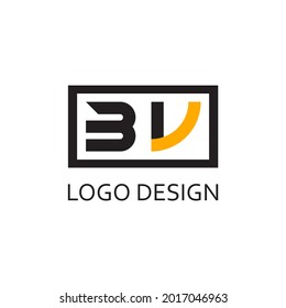 letter bv for logo company design