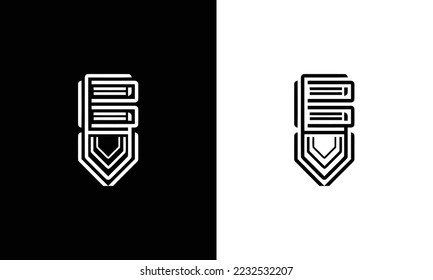 Vector de diseño de logotipo de monograma de carta BV
