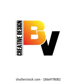 Einfacher Logo-Design von Letter BV