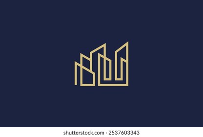 Letter bw with building logo icon design vector design template inspiration