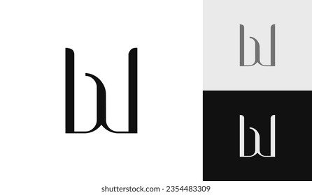 Letter BW initial monogram logo design