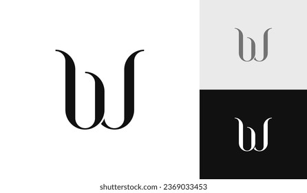 Letter BW initial monogram logo design