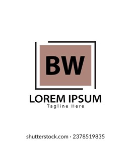 letter BW logo. B W. BW logo design vector illustration for creative company, business, industry