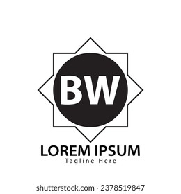 letter BW logo. B W. BW logo design vector illustration for creative company, business, industry