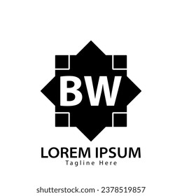 letter BW logo. B W. BW logo design vector illustration for creative company, business, industry