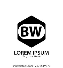 letter BW logo. B W. BW logo design vector illustration for creative company, business, industry