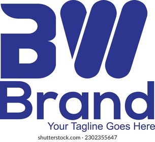 letter bw logo design. creative BW logo design