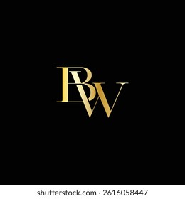 Letter BW logo design vector