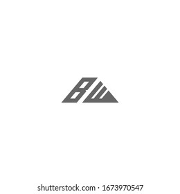 Letter BW monogram logo design vector