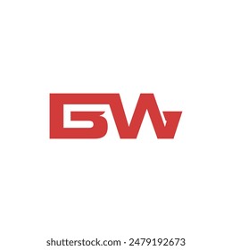 Letter BW Simplicity Geometric Modern Business Logo